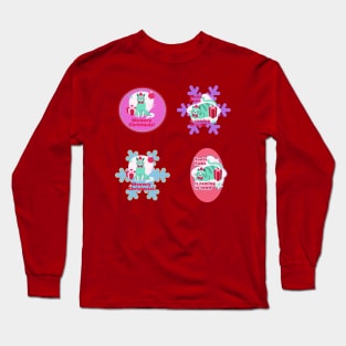 Colorful Cats - Christmas Pack Long Sleeve T-Shirt